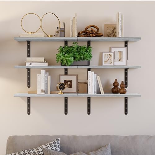 Lavish Home Set of 6 Floating Shelves White