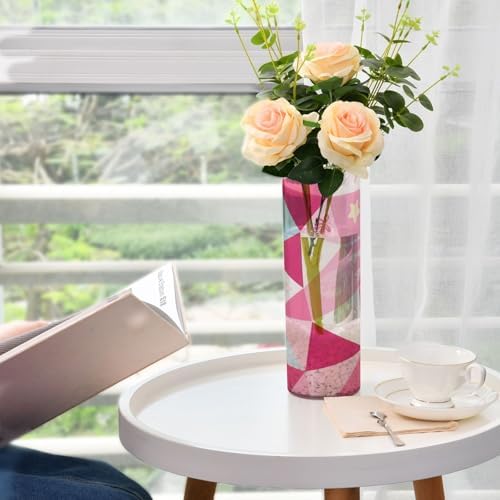 Geometric Peach Heart Diamond Plastic Candle Holder 118x39 Inch