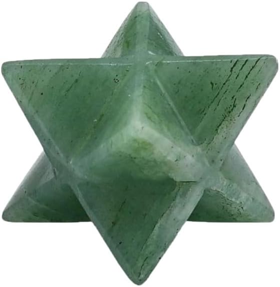 EDZZEL Dark Green Aventurine Merkaba 37 with Velvet Pouch 1 Pcs