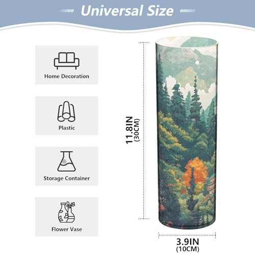 Mountain Beauty Landscape Plastic Vase for Centerpieces 118x39 Inch