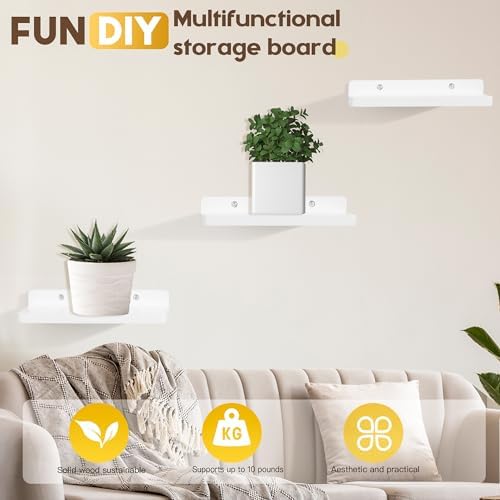 Small Floating Shelves Set of 3 White