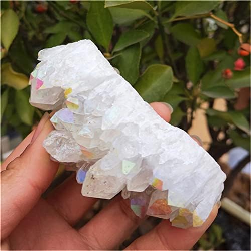 Crystal Minerals Natural Electroplated Aura Angel Clear Quartz Crystal Cluster for Home Decoration