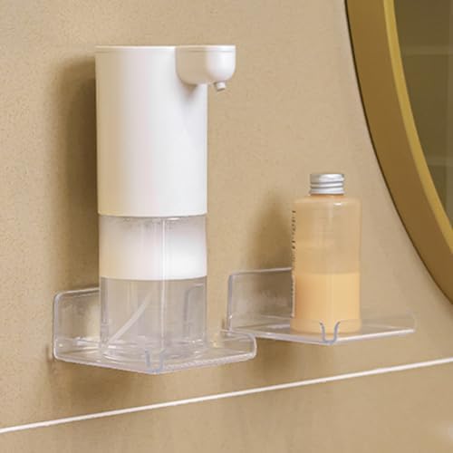 2 Pack Clear Acrylic Floating Shelves Wall Mounted Display Shelves for Home Office Bathroom No Drill Adhesive Shelves