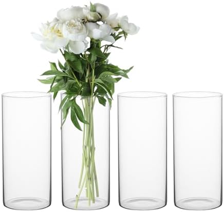 Tall 59 Inch Glass Cylinder Vase for Wedding and Home Decor