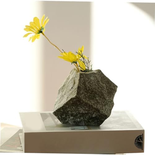 PRETYZOOM Modern Ceramic Vase Abstract Rock Design