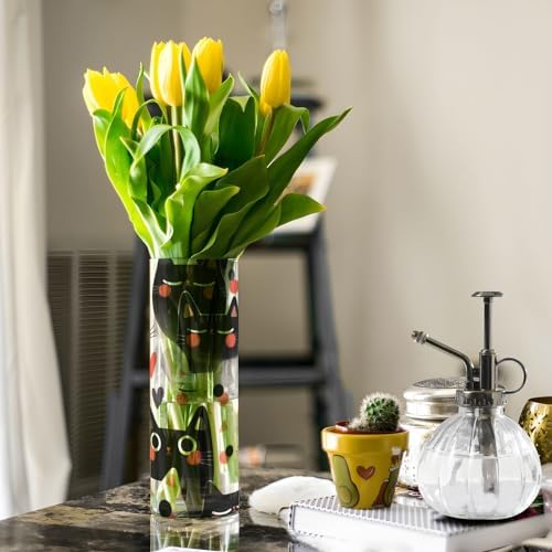 Cartoon Cute Cats Flower Vase with Floating Candle Holder