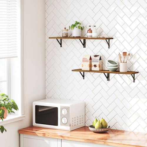 HOOBRO Floating Shelves Set of 2 30 Inch Wall Mount