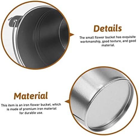 5pcs Vintage Iron Flower Pots for Home Decor and Party Use