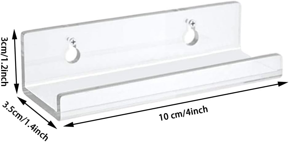 12-Pack 4-Inch Clear Vinyl Record Wall Mount Shelf