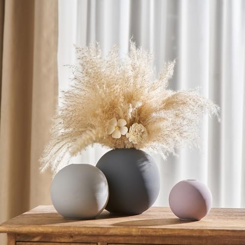 Ceramic Vase Set of 3 Multicolor Rustic Farmhouse Decor