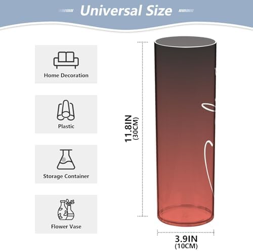 Custom Black Red Gradient Vase for Home Decor