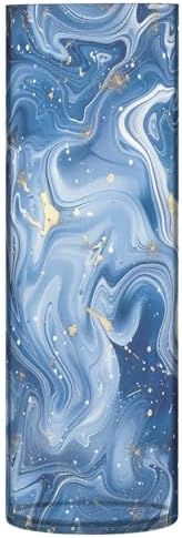 Blue and White Marble Plastic Candle Holder 118 x 39 Inch