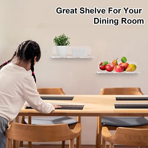 12 Pack Acrylic Floating Shelves Clear 12 Inch Wall Display