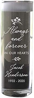 Engraved Always and Forever Floating Candle Vase