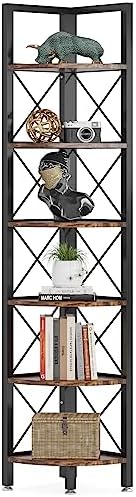 Tribesigns 6 Tier Corner Shelf for Small Spaces