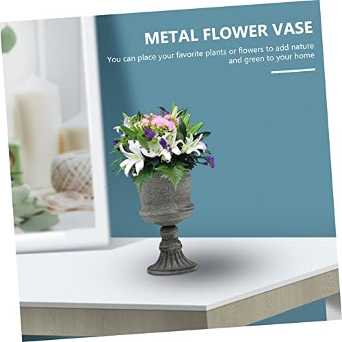 Garneck Vintage Metal Flower Vase for Home Decor and Wedding Centerpiece