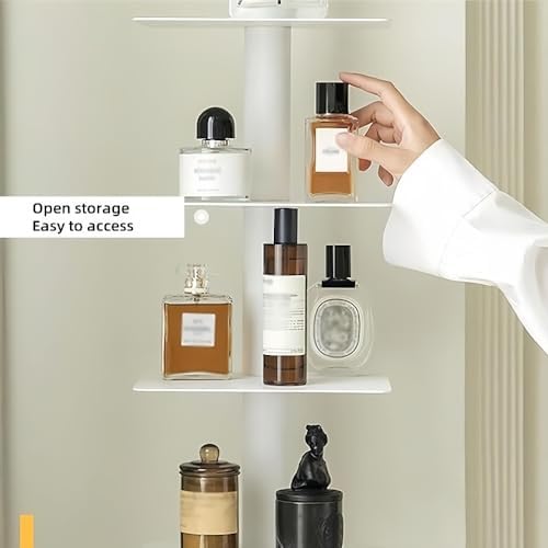 9-Tier Rotating Bookshelf with Floating Design