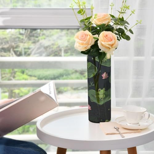 Frog and Flower Plastic Hurricane Vase Decor 118 x 39 Inch