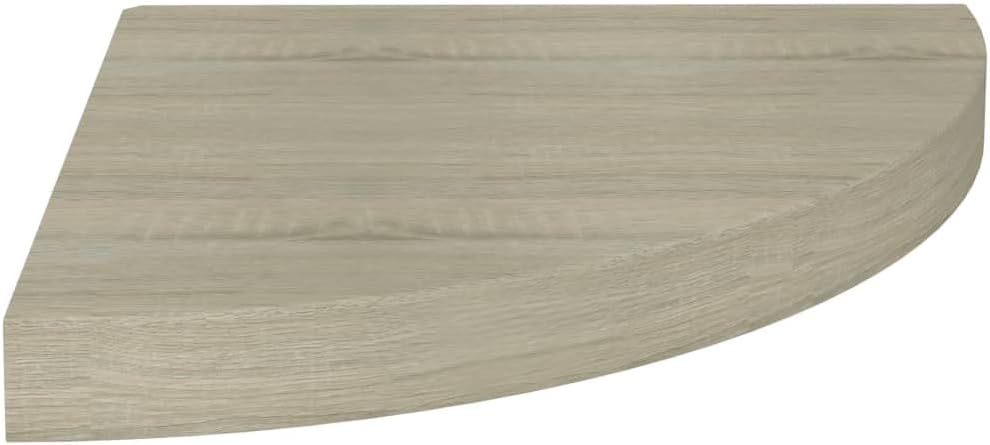 Floating Corner Shelves 2 Pcs Oak MDF 138x138x15 Inch for Home Decor