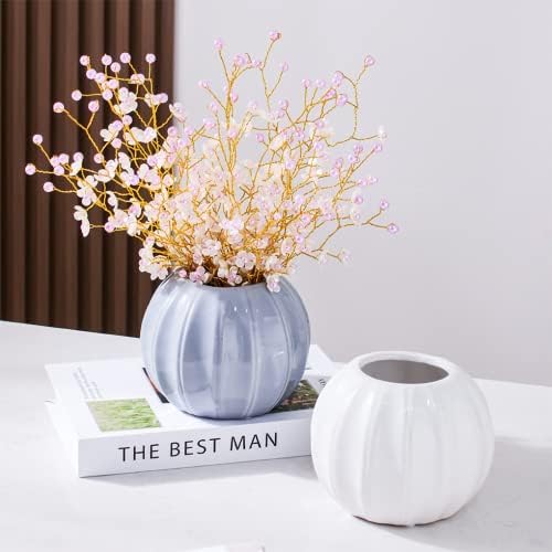 WAIT FLY Creative Pumpkin Shape Ceramic Vase - Purple