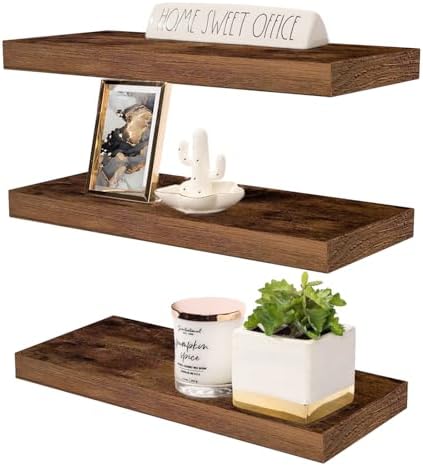 AT-VALY Floating Shelves Set of 3 Wall Decor 156 Inch