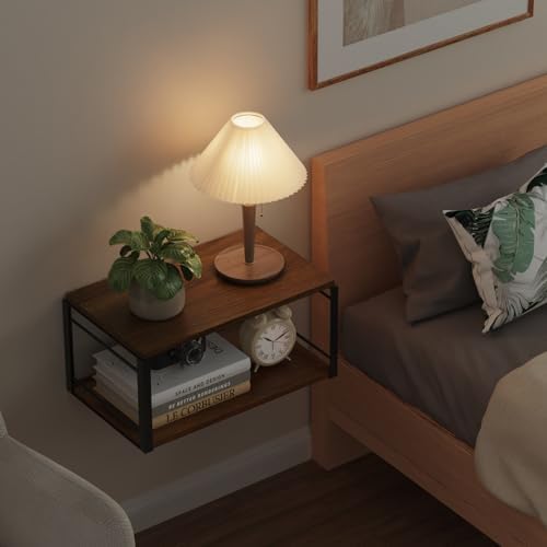 Floating Nightstand Set of 2 with Storage