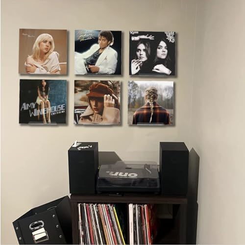 Clear Vinyl Record Wall Shelf 8 Pack 7 Inch