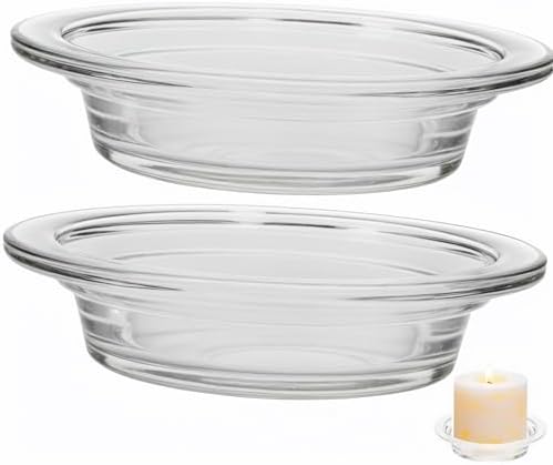 2Pcs Glass Wax Heating Replacement Tray for Aromatherapy Lamps