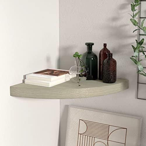 Floating Corner Shelf Oak 138x138x15 MDF for Home Decor