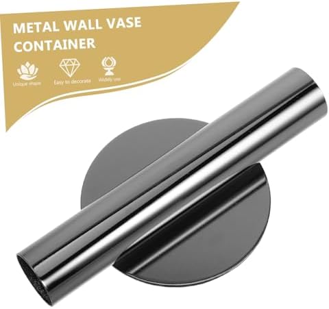 ABOOFAN 2Pcs Wall Mounted Metal Flower Vases No Drill Adhesive Installation