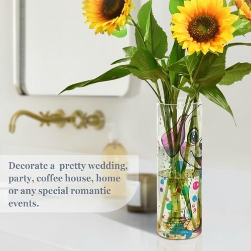 Sweet White Labrador Retriever Cylinder Vase 118x39 Inch Decor