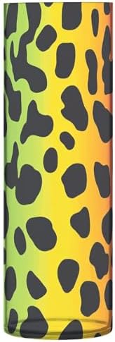 Chic Rainbow Leopard Print Plastic Cylinder Vase 118 x 39 Inch Decorative