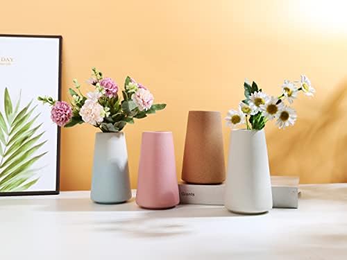HUPADOBIL Small Pink Ceramic Vase Modern Decor