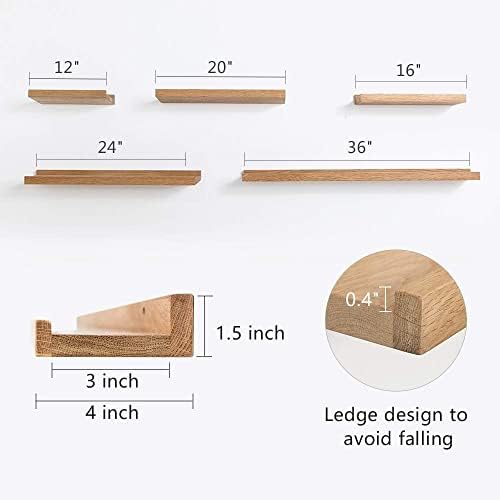 HOMWOO 12 Inch Walnut Floating Wall Shelf