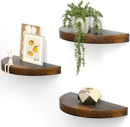 Olakee Floating Shelves Set of 3 Carbonized Black