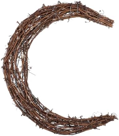 Moon Wreath 118 Inch Natural Grapevine Half Moon Christmas Decorations for DIY