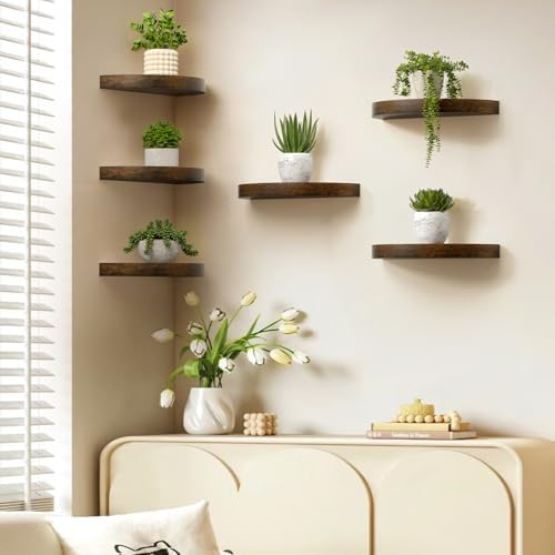 Olakee Floating Shelves Set of 3 Carbonized Black