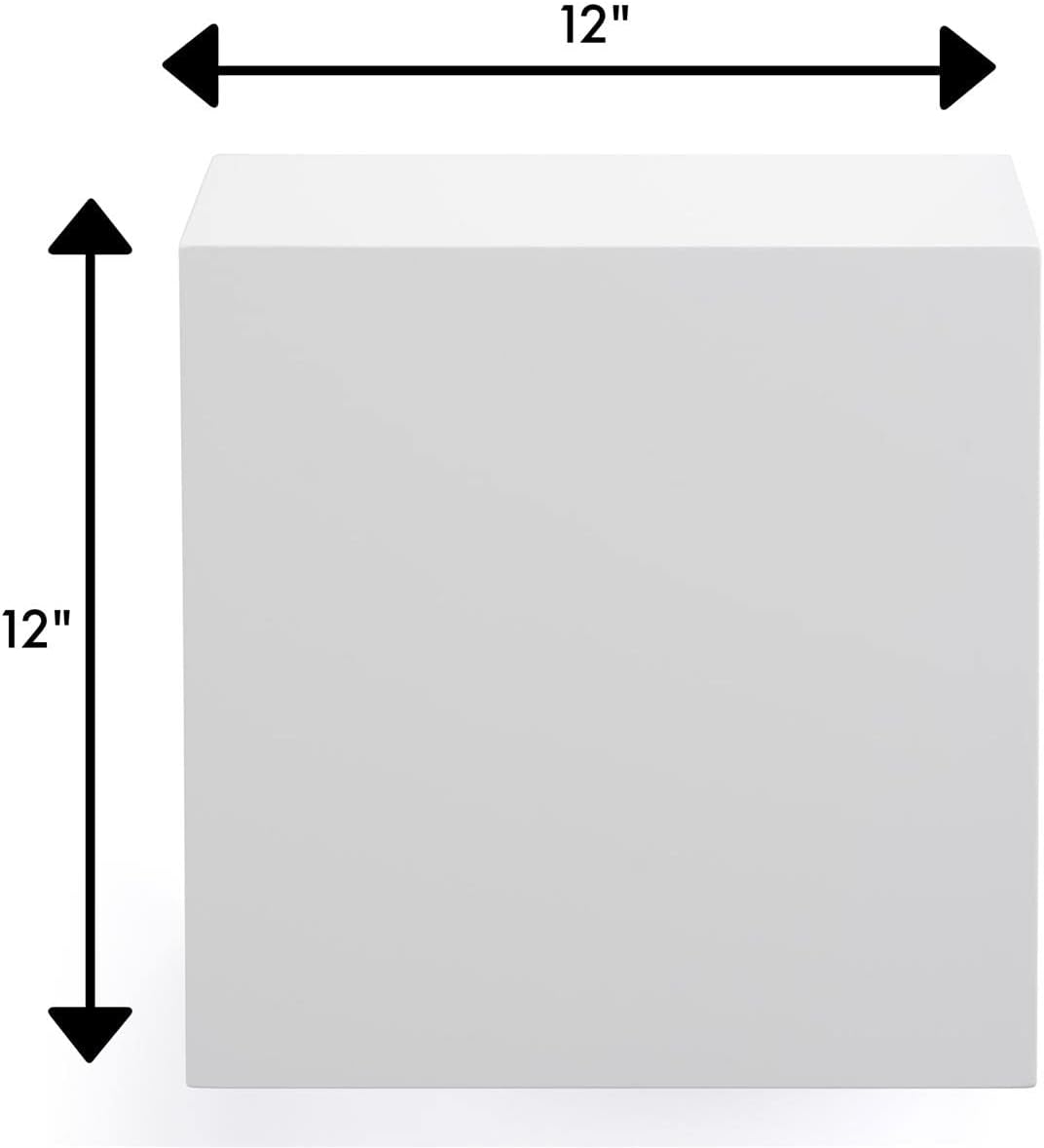 Displays2go Floating Wall Cube Shelf - White
