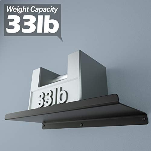 SRIWATANA Black Floating Shelves Set of 3 for Home