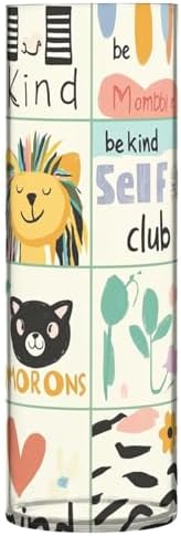 Doodle Cartoon Animals Plastic Hurricane Candle Holder 118 x 39 Inch