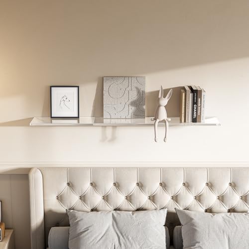 Clear Acrylic Floating Shelves for Wall Mounting