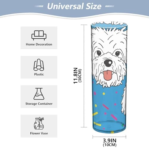 Cute Puppy Plastic Hurricane Vase Candle Holder