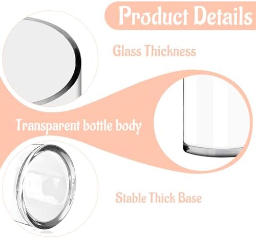 Clear Glass Cylinder Vase 8 H 4 D for Home Decor