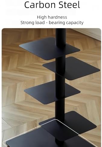 9-Tier Rotating Bookshelf with Floating Design