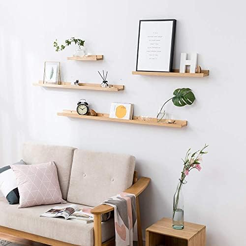 HOMWOO 12 Inch Walnut Floating Wall Shelf