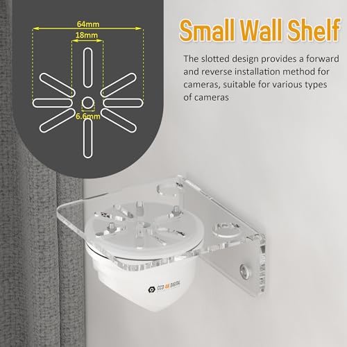 Clear Acrylic Wall Shelf 3 Pack for Security Cameras and More