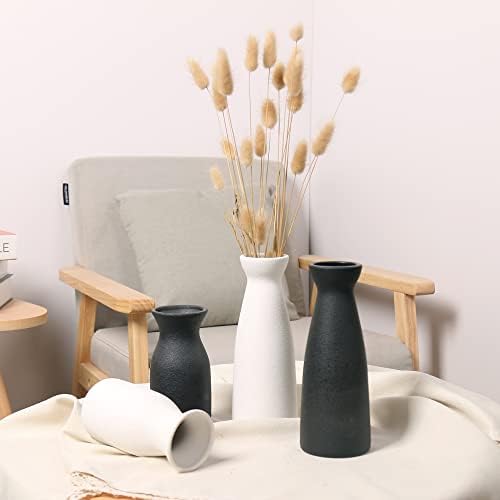 Modern White Ceramic Vase for Pampas Grass
