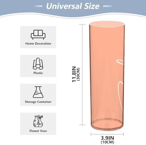 Custom Light Salmon Vase for Centerpieces and Kitchen Decor