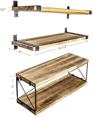 2 Moons Floating Shelves for Home Decor