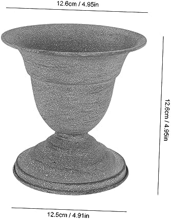 Metal Rustic Vintage Flower Vase with Gray Finish